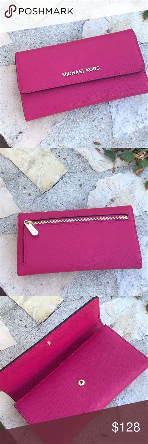 michael kors electric pink wallet|michael kors small pink wallet.